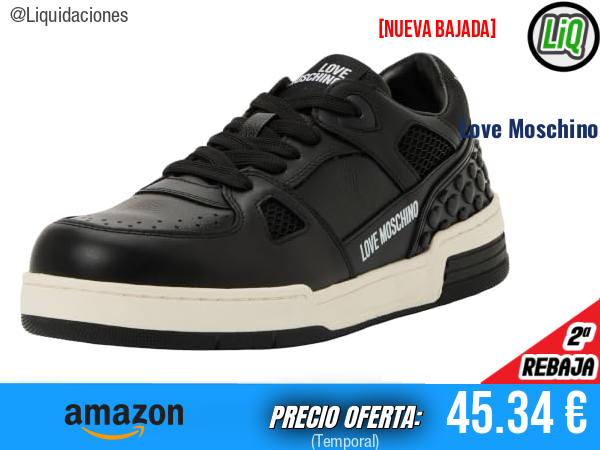 Love Moschino Ja15084g1oikb00a Oxford Plano Negro, estilo elegante para destacar. ✨mujer
Talla: 37 EU