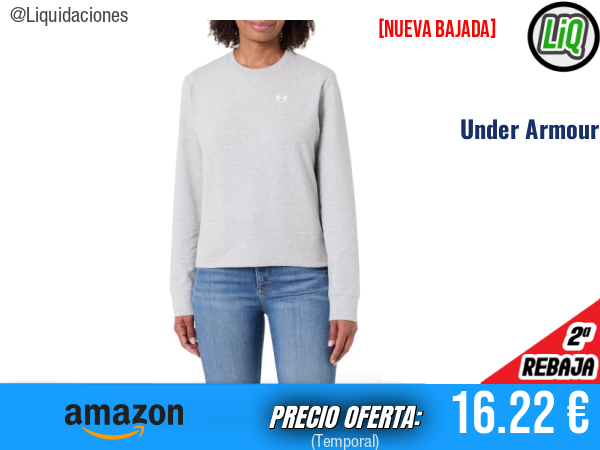 Under Armour Sport Terry Crew: Comodidad Premium en Mod Gray Light Heather/White. ✨hombre
Talla: XL