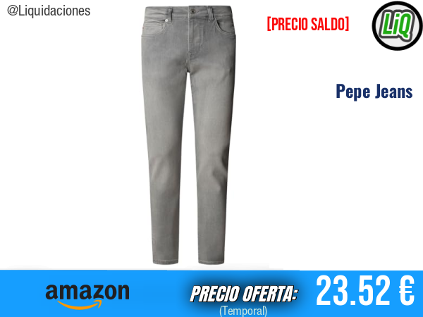 Pepe Jeans Jeans Ajustados Azul Denim (Denim-8AA) ✨hombre
Talla: 40W / 34L