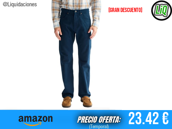 WRANGLER Jeans Peak Comfort Corte Regular Azul Zafiro Oscuro. ✨hombre
Talla: 38W / 32L