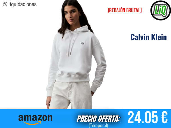 Calvin Klein Sudadera CK Embroidery con Capucha en Blanco Bright White, estilo icónico y máxima comodidad. ✨mujer
Talla: 3XL Grande Alto