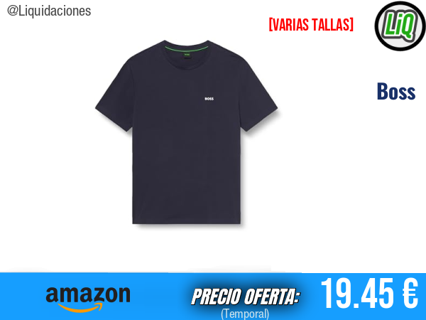 Boss Camiseta Azul Oscuro: estilo premium para tu día a día. ✨Hombre
Talla: M L XL