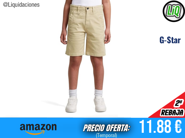 G-Star Bronson 3.0 Pantalones Cortos Chinos, estilo urbano y comodidad para el día a día. ✨niño
Talla: 10 años