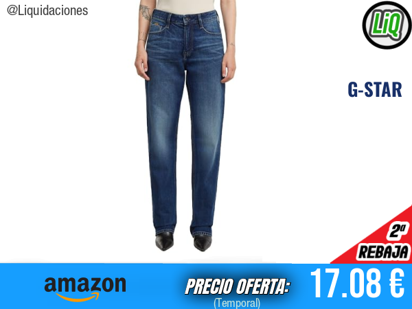 G-STAR Jeans Iggie Straight Azul Worn In Stratos D27704-C052-D332. ✨mujer
Talla: 27W / 34L