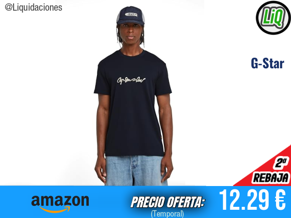 G-Star Camiseta G-Script R T Azul Salute, estilo icónico y cómodo. ✨hombre
Talla: M