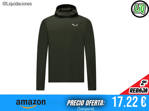 Salewa PUEZ Sun Hoodie: Protección Solar y Confort para tus Aventuras en Dark Olive. ✨hombre
Talla: 5XL