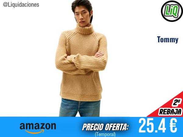 Tommy Hilfiger Chunky Rib Roll Neck Jersey de Punto en Beige Timeless Camel, estilo premium y abrigo ideal. ✨hombre
Talla: XXL
