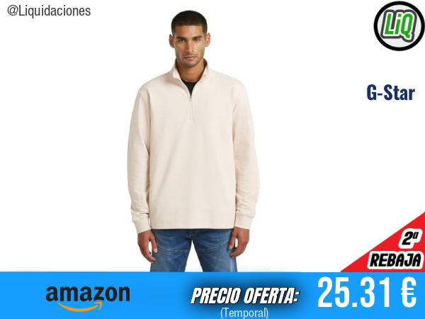 G-Star Tweeter Half Zip LS en Blanco: estilo premium y comodidad todo el día. ✨hombre
Talla: XXL