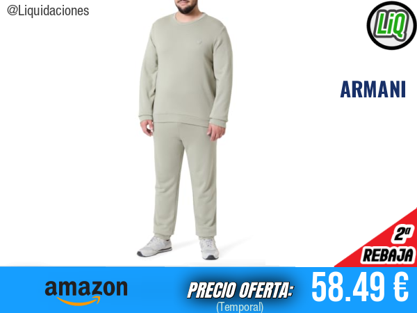Emporio Armani Conjunto de Chándal Modal Terry Gris: Estilo Premium y Máxima Comodidad. ✨hombre
Talla: XL