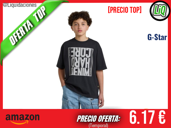 G-Star Oversized R T SS: estilo urbano cómodo y moderno. ✨niño
Talla: 10 años