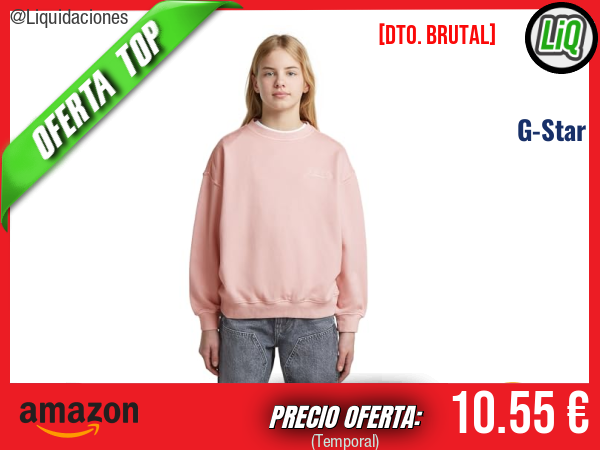 G-Star Oversized Crew SWT G: comodidad urbana con estilo premium. ✨niño
Talla: 10 años