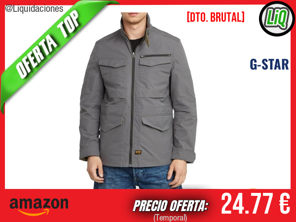 G-STAR Chaqueta Rovic Slim Field en Gris (gs grey D26117-D908-1260). ✨hombre
Talla: S