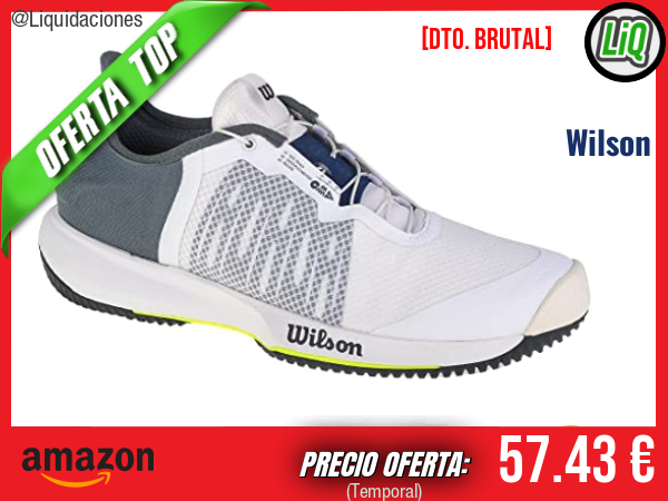 Wilson Zapatillas KAOS RAPIDE en Blanco/Gris/Gris para Rendimiento Total en Pista. ✨hombre
Talla: 42 2/3 EU