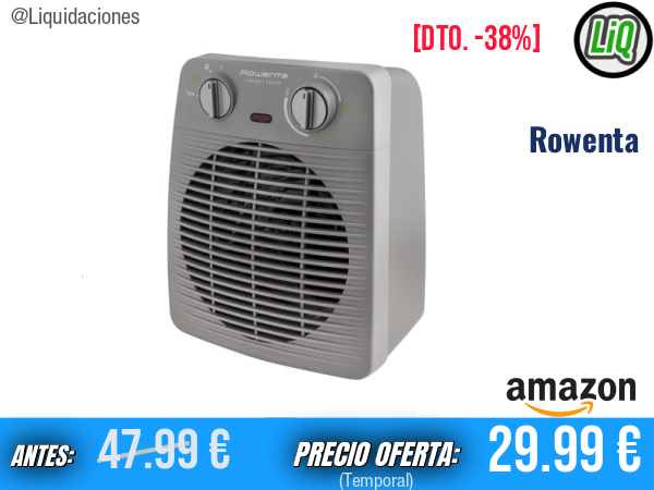 Rowenta Compact Power: calor rápido y confort inmediato. ✨Unisex
Talla: No especificada
