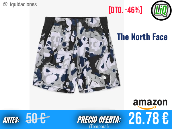 The North Face: shorts 24/7 7IN AOP para un rendimiento imparable. ✨Hombre
Talla: M