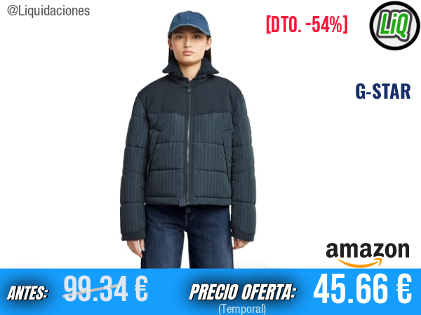 G-STAR Expedition Jacket India Ink Pinstripe D26958-E084-H579. ✨mujer
Talla: XS