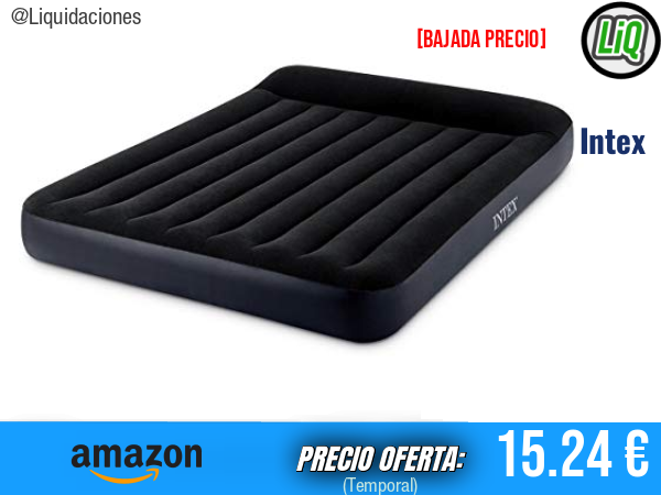 Intex 64143 Colchón Hinchable para Cama de Matrimonio, Máximo Confort y Descanso en Cualquier Lugar. ✨unisex
Talla: 152x203x25 cm