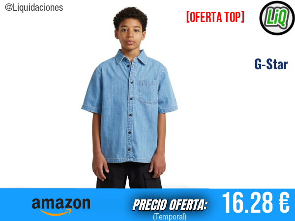 G-Star Alvi Shirt SS, estilo fresco y versátil para el día a día. ✨niño
Talla: 12 años