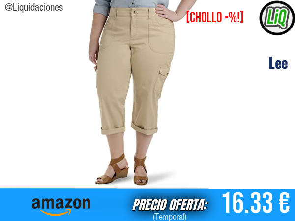 Lee Pantalón Capri Cargo Austyn de Ajuste Relajado, Café. ✨mujer
Talla: 48/grandes M