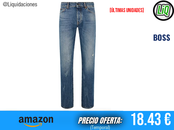 BOSS Maine BC-L-B Pantalones Vaqueros en Azul Medio, estilo premium y ajuste impecable. ✨hombre
Talla: 30W / 34L