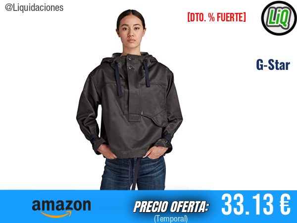 G-Star Anorak Cloack Gris D20571-C896-5812: estilo urbano y abrigo ligero para tu día a día. ✨mujer
Talla: S