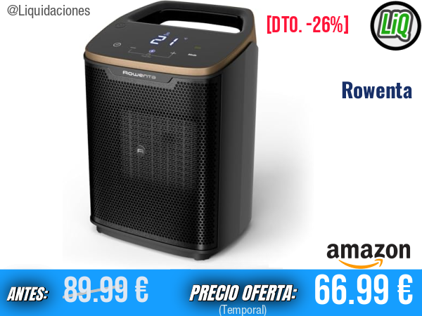 Rowenta Intense Comfort + SO9361: Calefactor cerámico 2000W ultra silencioso con pantalla digital y modo eco.unisex
Talla: No especificada