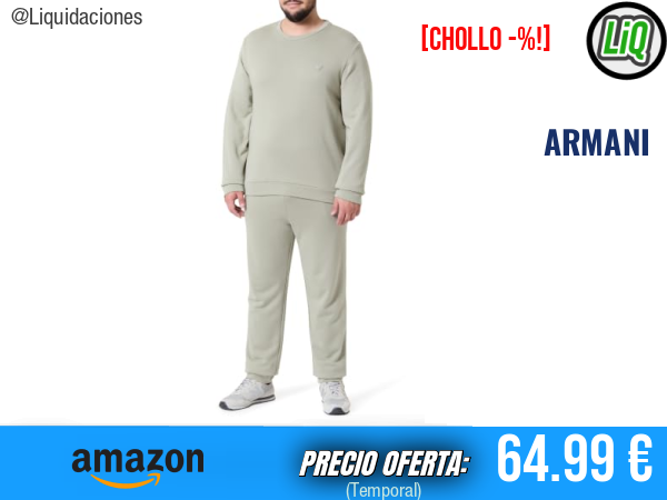 Emporio Armani Conjunto Chándal Modal Terry Gris, Estilo Premium. ✨hombre
Talla: XL