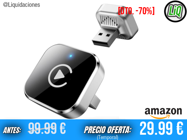 Adaptador CarPlay Inalámbrico para Coche: Mini Convertidor 2‑en‑1 para CarPlay y Android Auto Inalámbricos (de Cable a Inalámbrico), Plug & Play USB/USB‑C, WiFi de Doble Banda y Conexión Automática Ultra Rápida