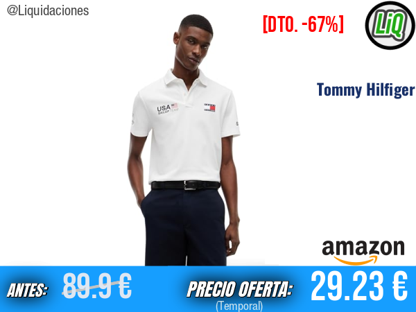 Tommy Hilfiger Polo US SailGP Replica Regular Fit en Blanco, estilo náutico premium. ✨hombre
Talla: M