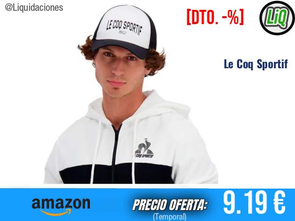 Le Coq Sportif ESS Cap N°3 – Gorra de protección solar con visera curva para deporte y ocio, Negro. ✨unisex
Talla: L-XL