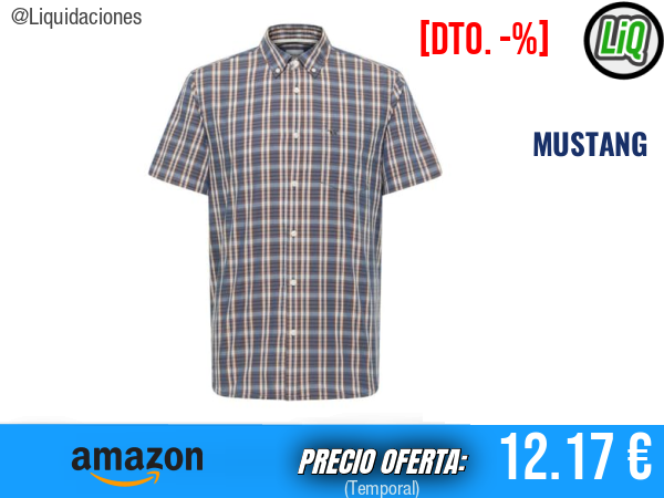 MUSTANG Style Berkeley Camisa Light Blue Two Tone 12866 ✨hombre
Talla: XL