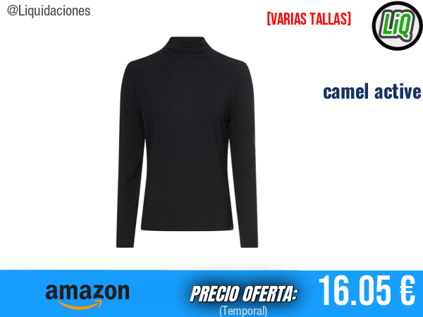 camel active 309325-6T63 en color Caviar: elige tu estilo hoy. ✨mujer
Talla: XS M en negro y XL 3XL en gris o blanco