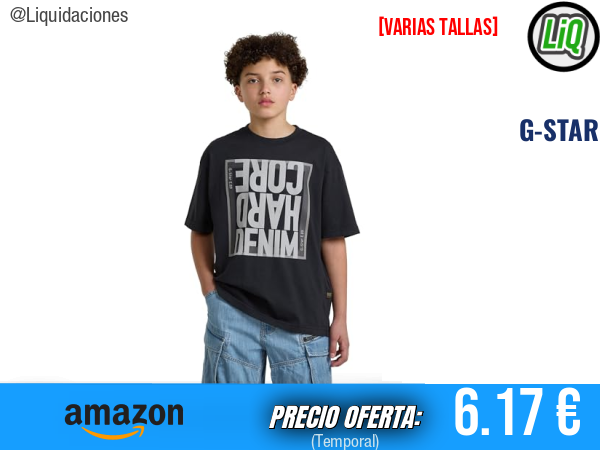 Camiseta Oversized G-Star R: estilo urbano imprescindible. ✨hombre
Talla: 6 8 10 y 12 años en negro blanco gris beige varios modelos y colores