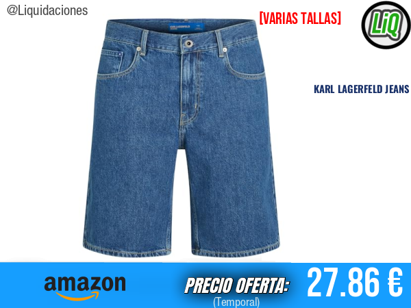 KARL LAGERFELD JEANS: Short Denim Regular en Azul Piedra, Estilo Impecable. ✨Hombre
Talla: 29W y 33W